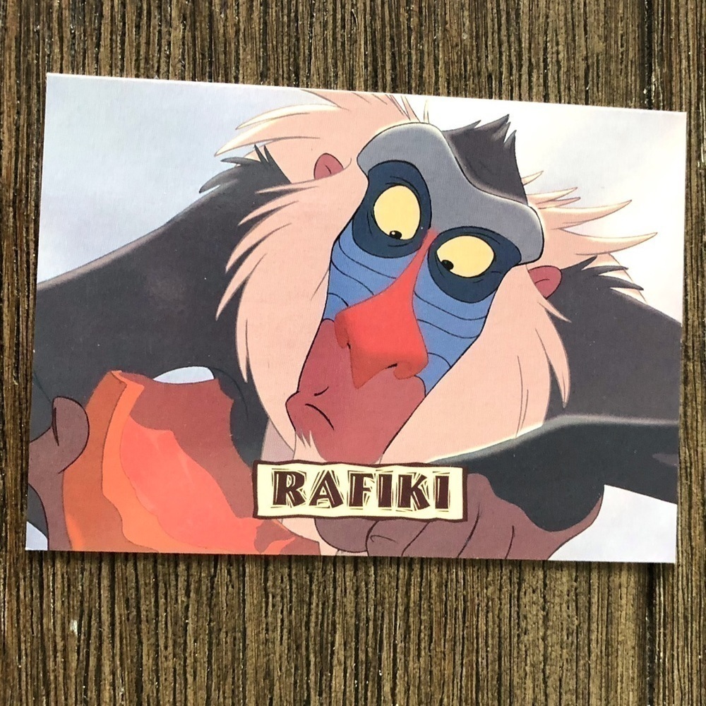 Disney The Lion King 1995 trading card: Rafiki #72